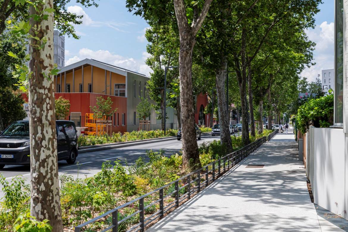 Le site démonstrateur rue du Luizet à Villeurbanne. ©Métropole de Lyon - Jérémy Cuenin